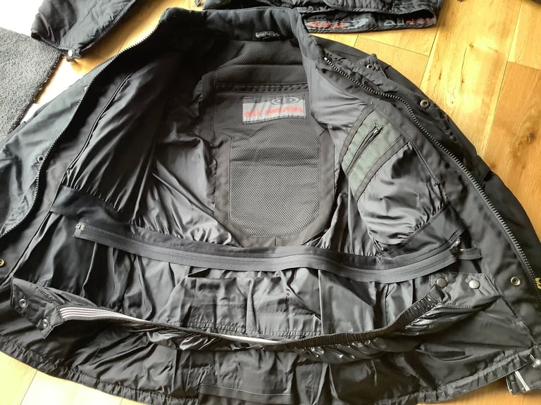 Woman’s small hein gericke all seasons motor bike jacket with attached inner jacket and protection