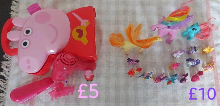 image for ❤️💜~ My Little Pony pony's & Peppa Pig hairdresser set ~💜❤️