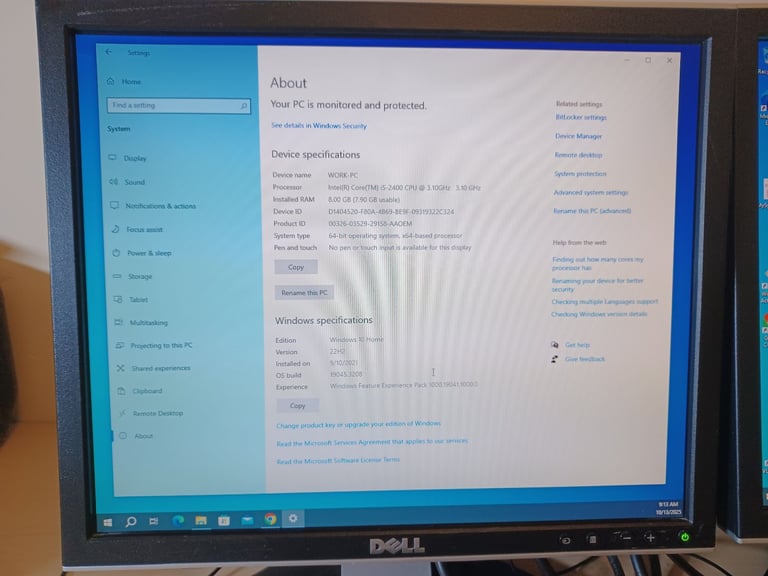 Dell Desktop Computer Dual Screen