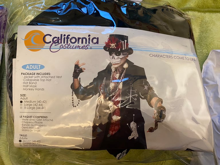 image for Men’s Halloween costumes, 2 suits & mask 