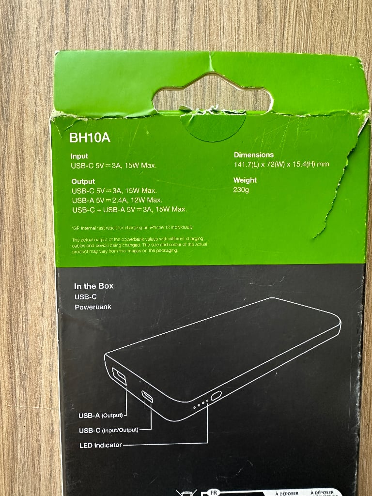 GP BATTERIES BH10A 10,000MAH MOBILE POWERBANK