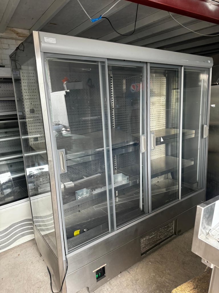 Commercial drinks fridges sliding doors like new cafe shop restaurant 