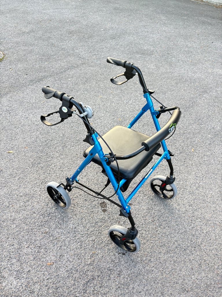 image for Care co foldable rollater / mobility walker. Blue 