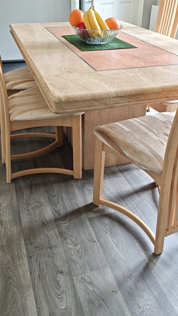 Dining table and chairs Home furniture Smoke free 