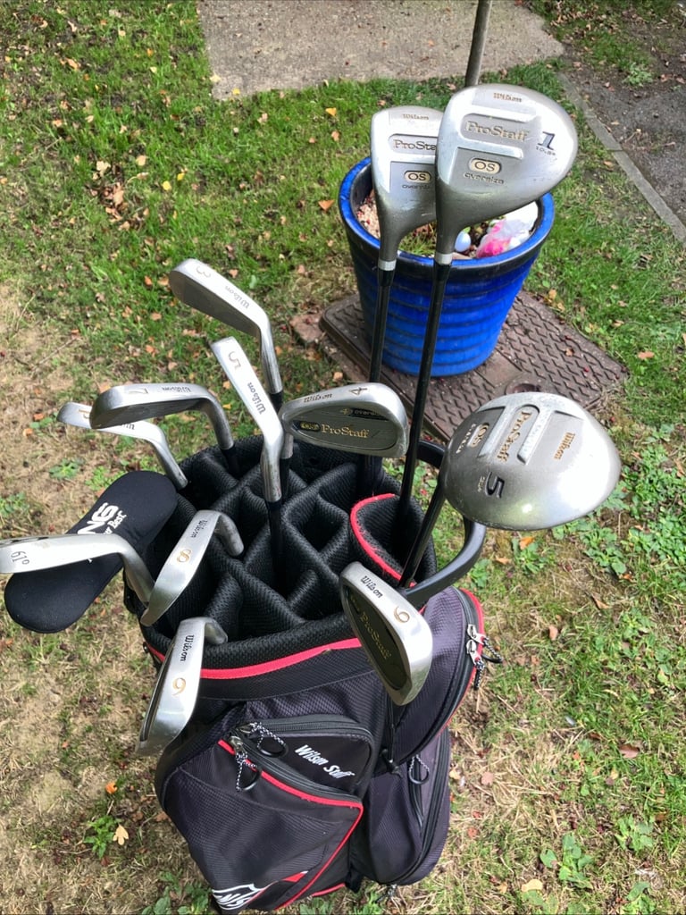 Men’s Golf Clubs Wilson Left Handed Driver 3-5 Wood 3-9 Iron Sw Pw Ping Putter