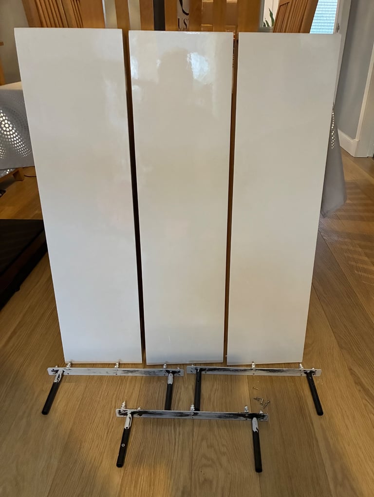 3 x white gloss floating shelves