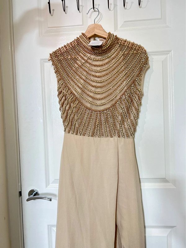 Asos Design Bridesmaid linear embellished bodice maxi dress with wrap skirt, RRP £85