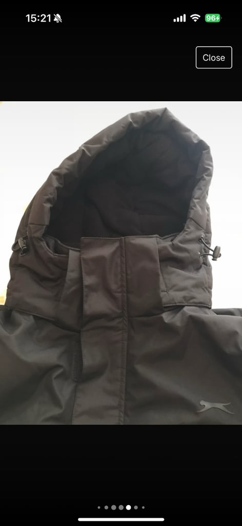 Slazenger weather Jacket rain proof fleeced full zip detachable hood Size Large