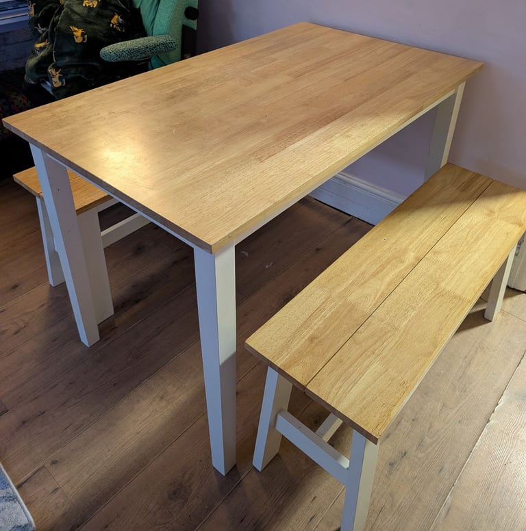 image for Table and 2 benches 