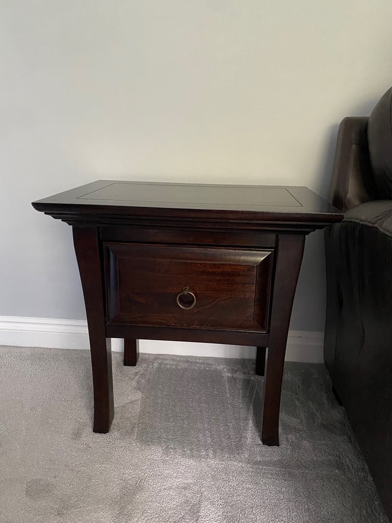 image for Dark wood side table 