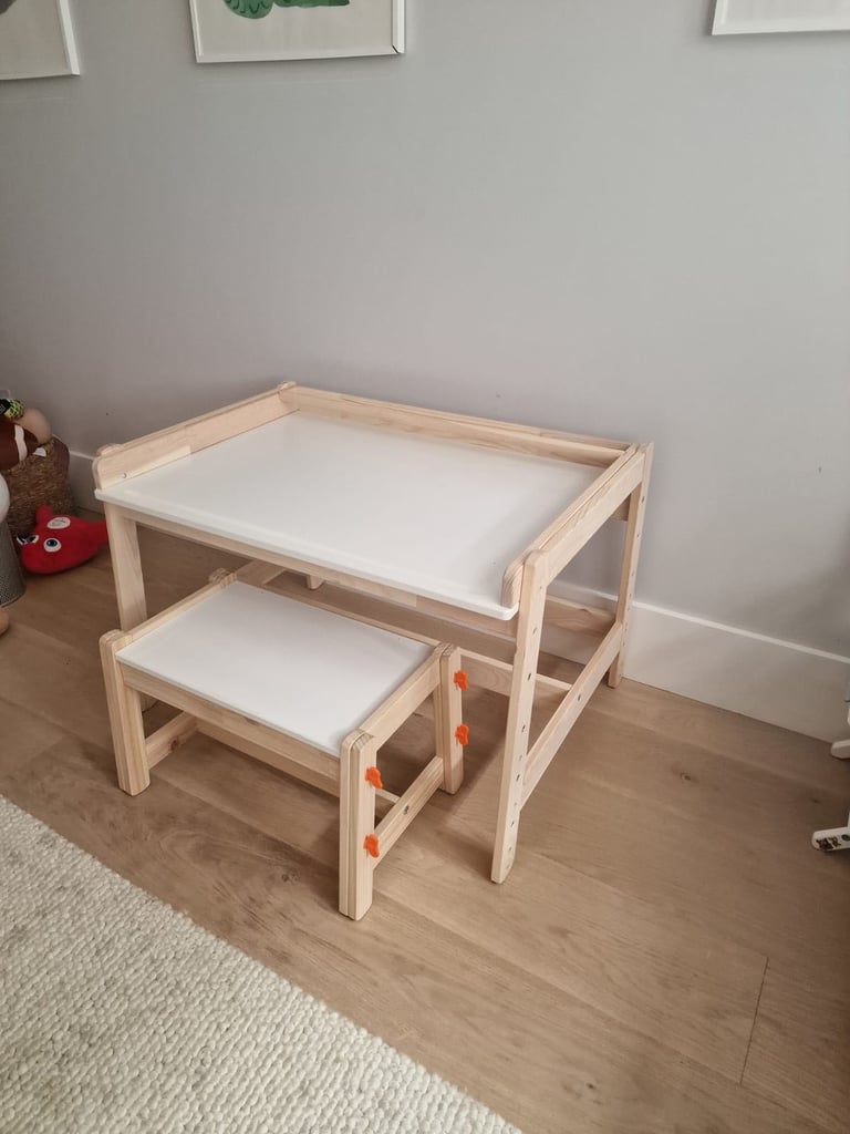 Toddler desk IKEA with adjustable bench 