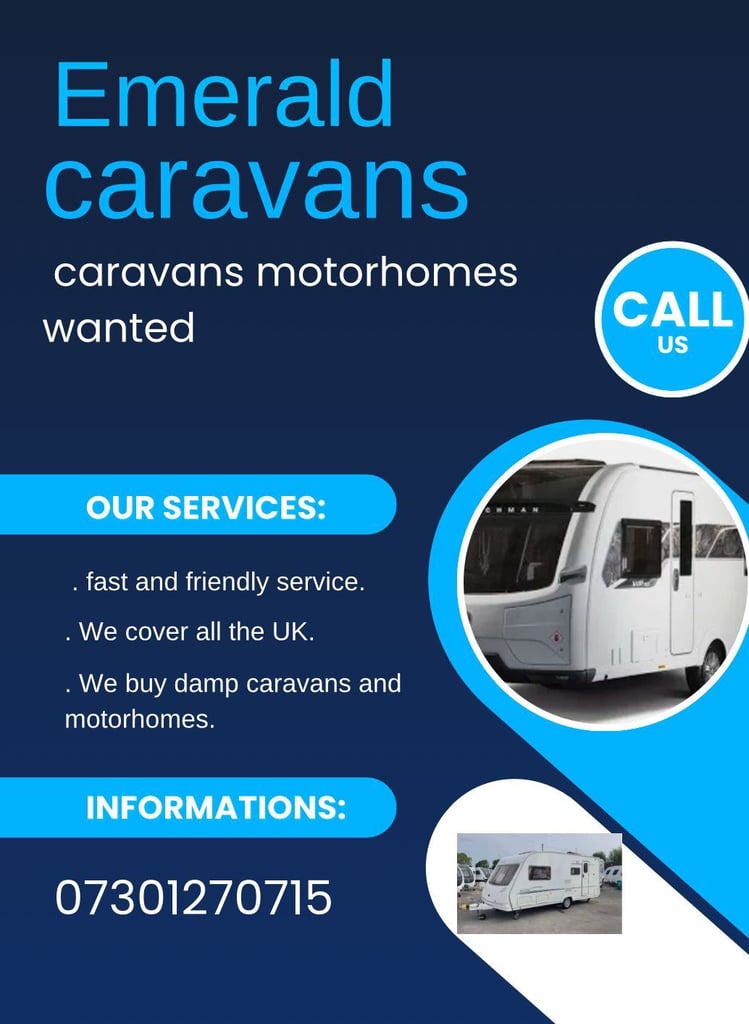 Caravans campers & motorhomes wanted