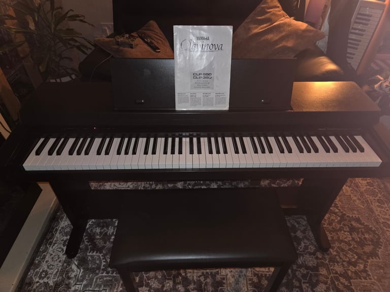 image for Yamaha Clavinova piano with stool