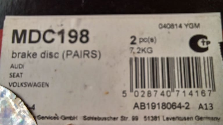 VAG BRAKE DISCS AND PADS
