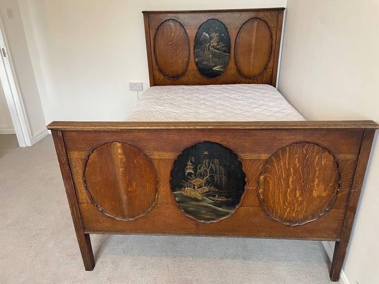 Beautiful wooden double bed 