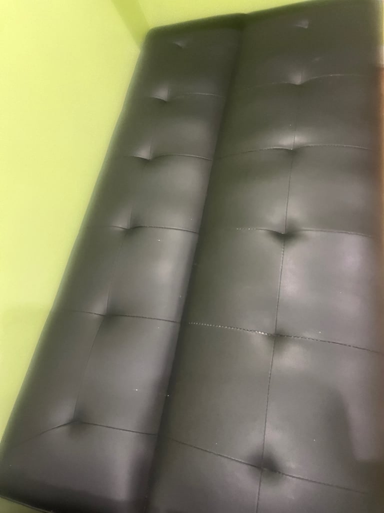 Leather couch sofa bed 