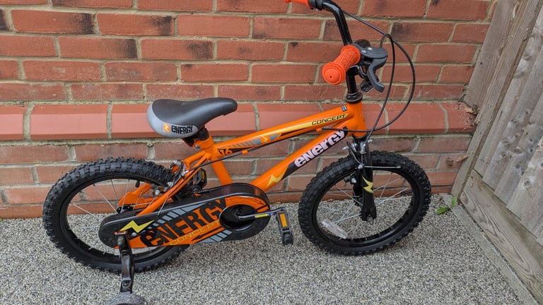 Boys orange energy concept bike 15 inch