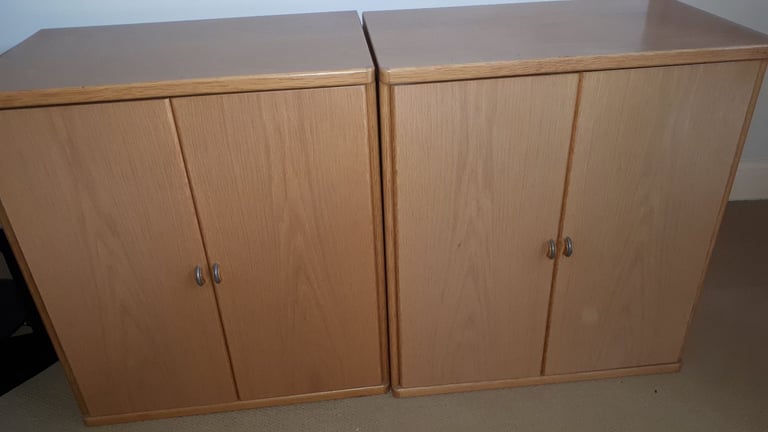 image for Pair Of Solid Beech Side Units - Beautiful Condition