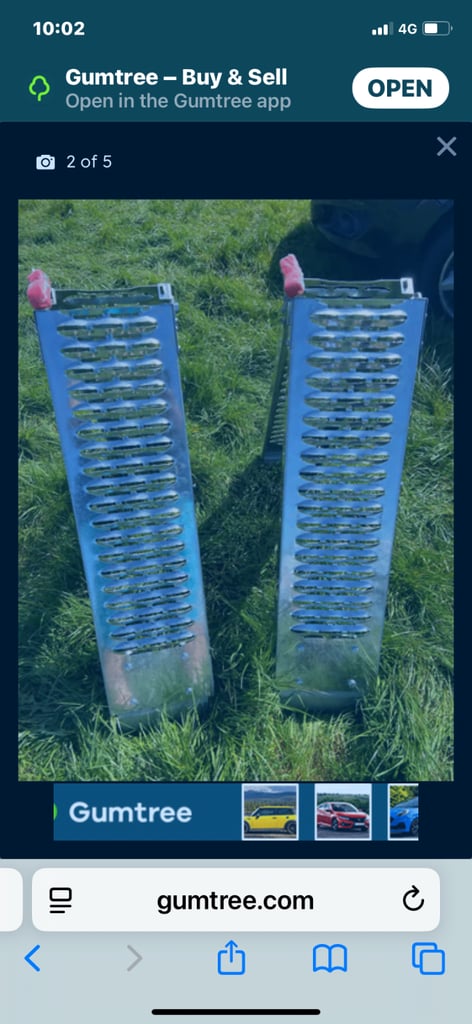 image for Pair of 400 kg loading ramps for car