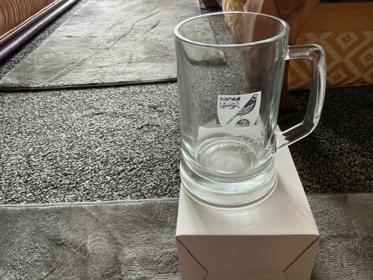 image for Glass Tankard.   NCFC engraved.