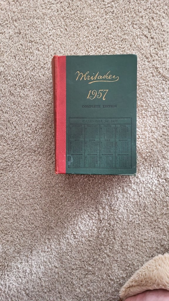 Whitakers Almanac 1957 Complete Edition.
