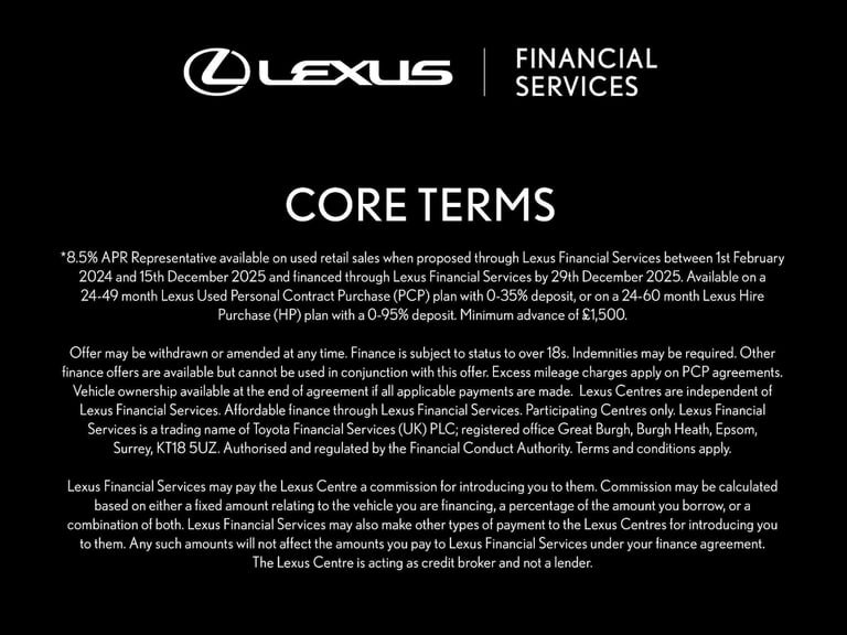 2025 Lexus LBX 1.5 Premium 5dr E-CVT HATCHBACK PETROL/ELECTRIC Automatic