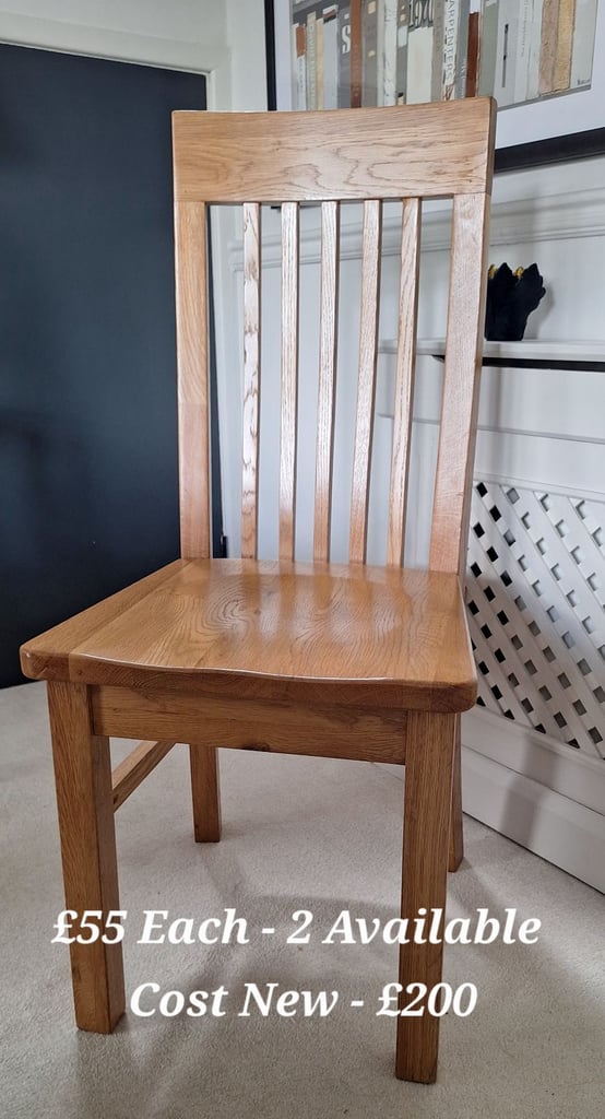 image for SOLID OAK DINING CHAIRS