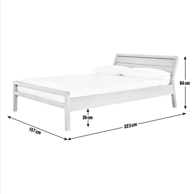 Habitat ‘Radius’ king-size bed frame - solid oak
