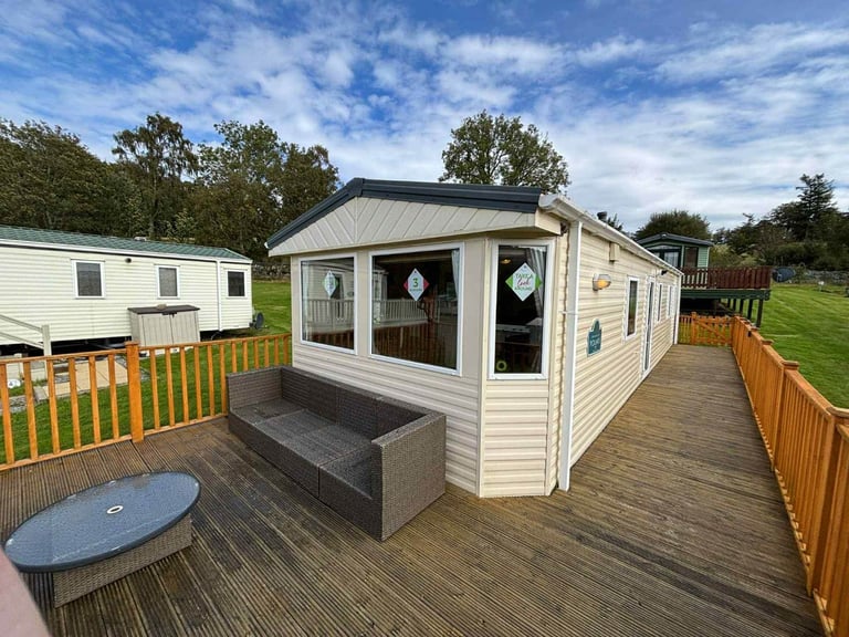 Bargain static caravan with huge decking and no site fees until 2027! £2,200 deposit