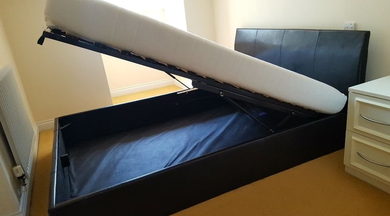 image for Ottoman double bed + mattress (delivery available 
