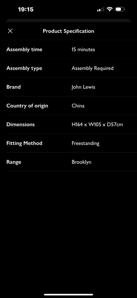 John Lewis Clothes rail 