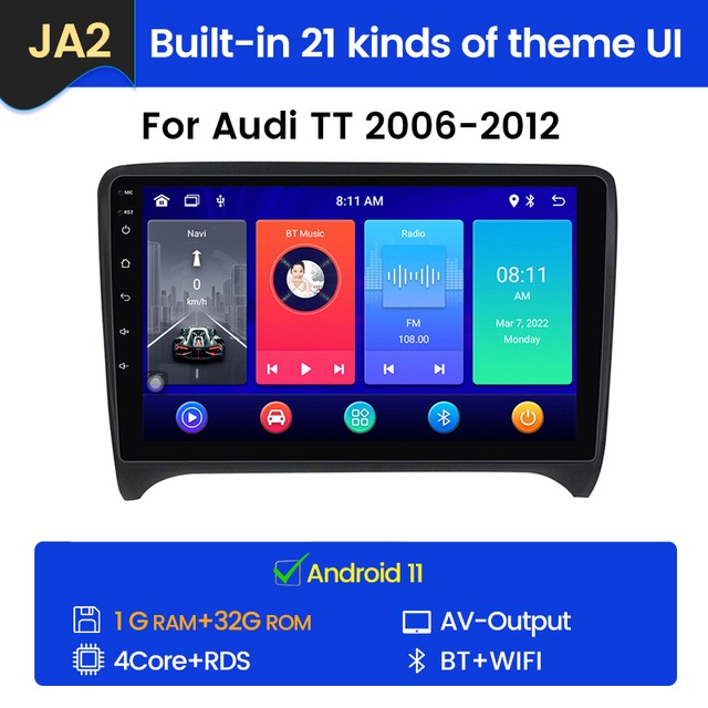AUDI TT MK2 BRAND NEW BLUETOOTH ANDROID DOUBLE DIN CAR STEREO