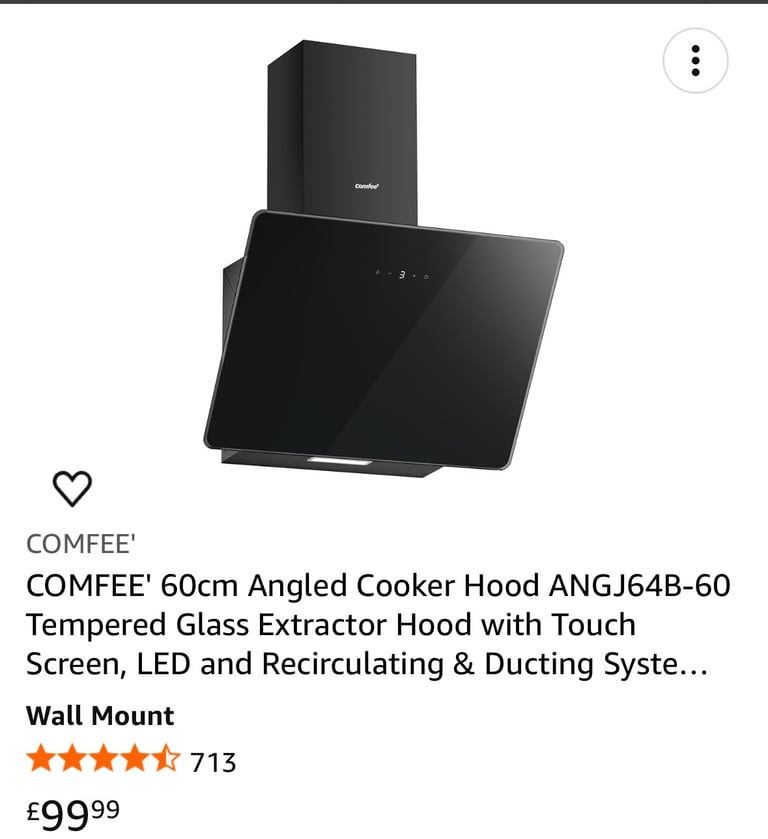 image for BRAND NEW COMFEE 60CM COOKER HOOD