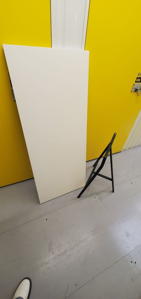 Large ikea desk w metal stands
