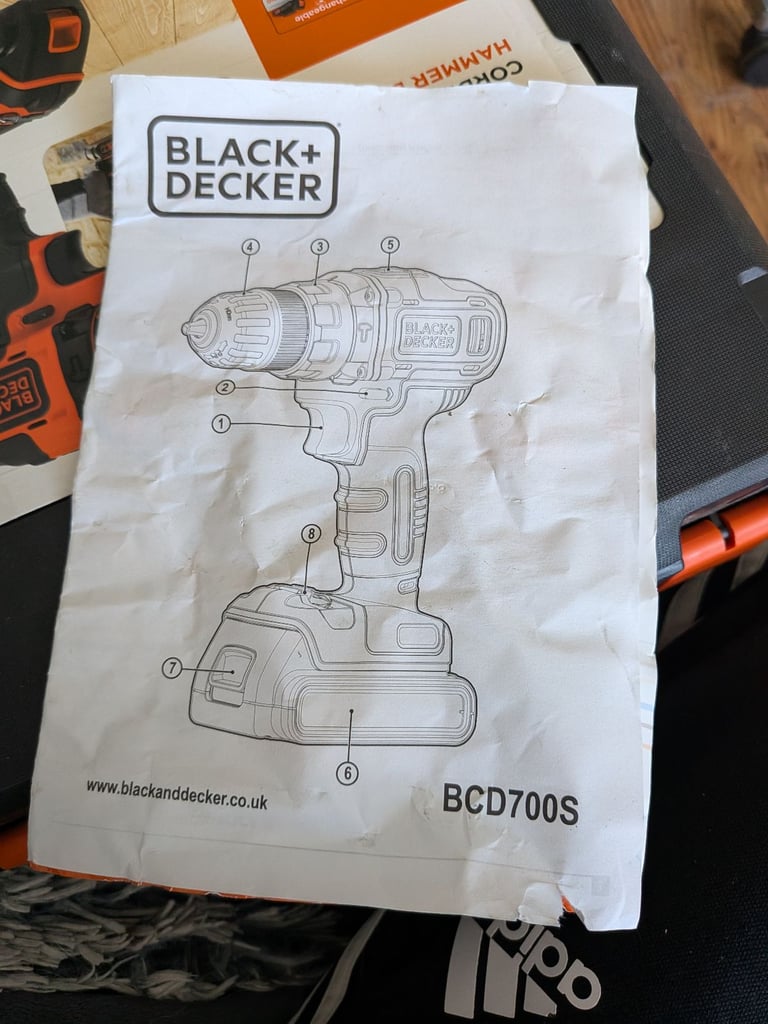 image for Black & Decker Cordless Hammer Drill (Unused)
