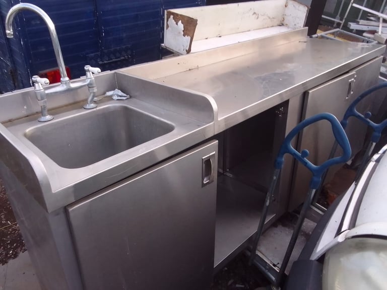 Commercial catering equipment sinks stainless steel restaurant kitchen trailer items 