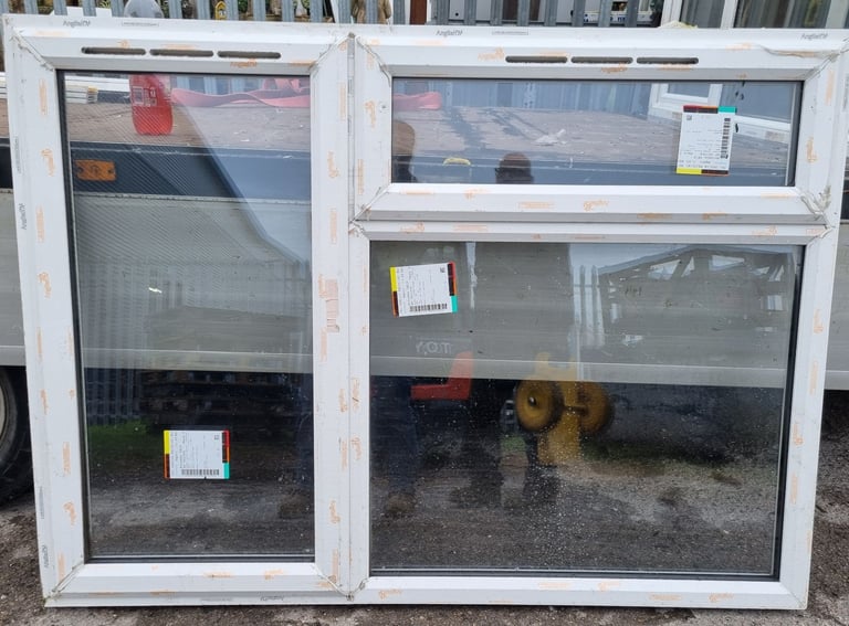 New UPVC Double Glazed White Window 1640mm W x 1185mm H