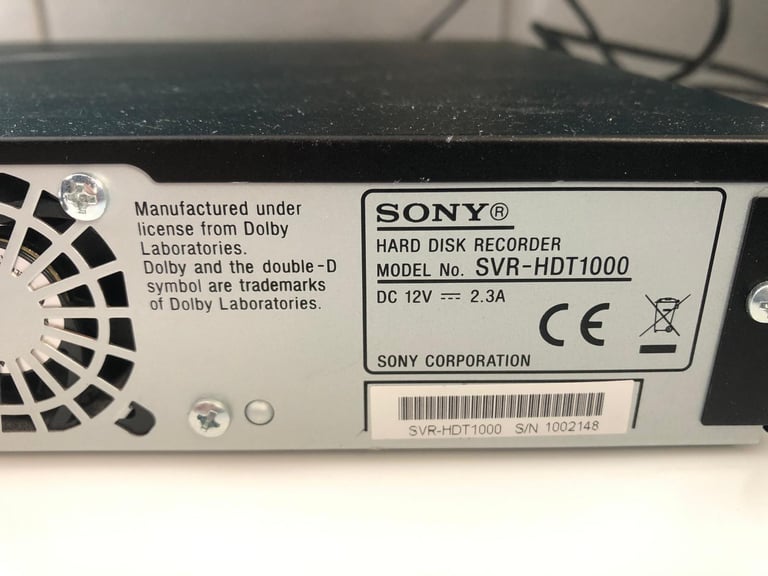✅Sony SVR HDT 1000 ITB HDD Recorder With Power Pack And Cables✅