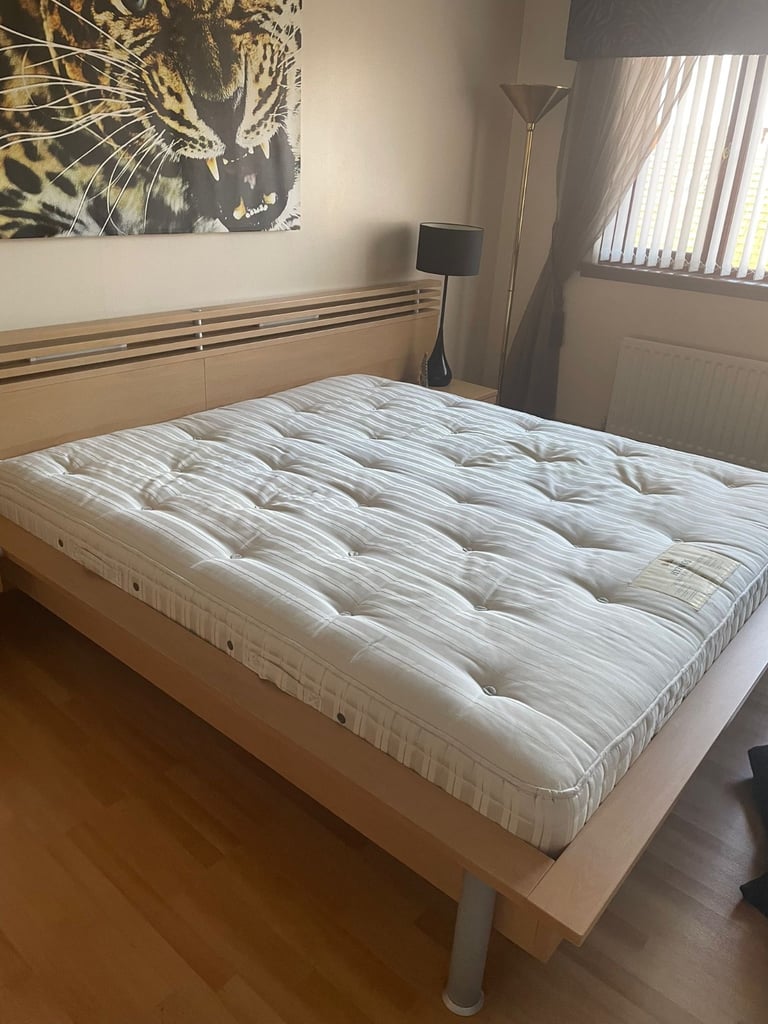 King size bed and mattress for sale 