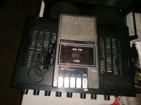 Vintage Cassette player and recorder with microphone