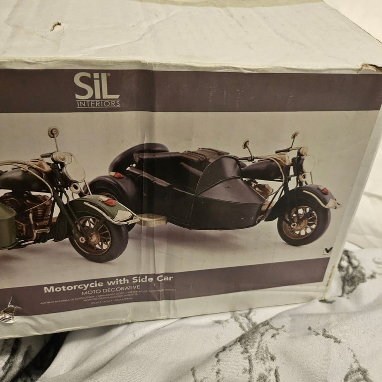 Tin model Motorbike with side car