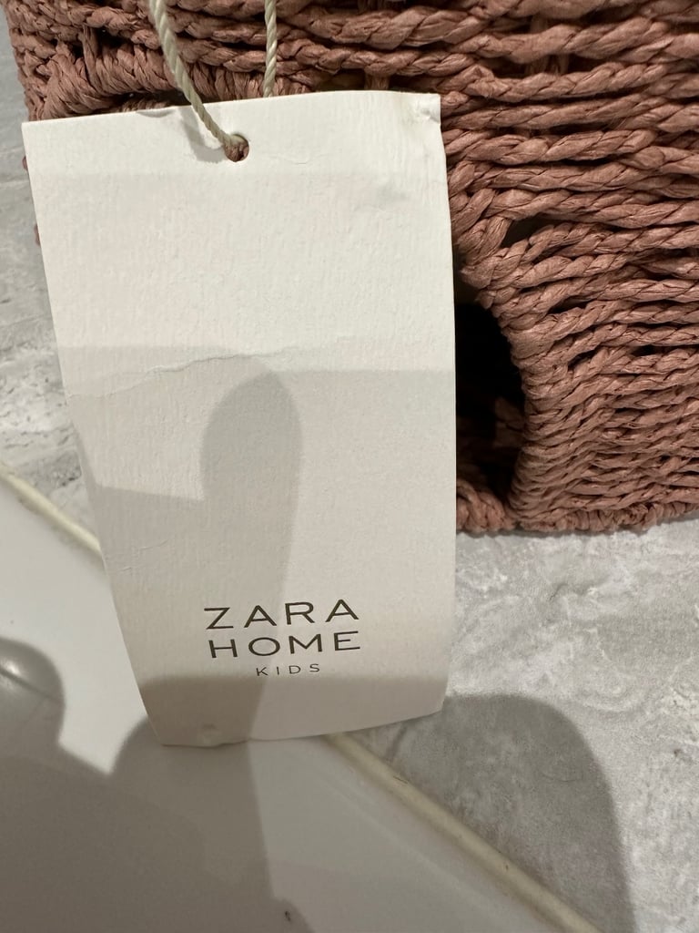 Zara kids house pink storage basket