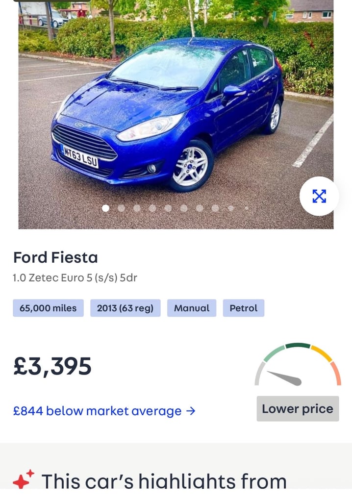 Ford FIESTA 2013, Manual 1.0L petrol, full service history, £20 tax, long mot, 5 doors