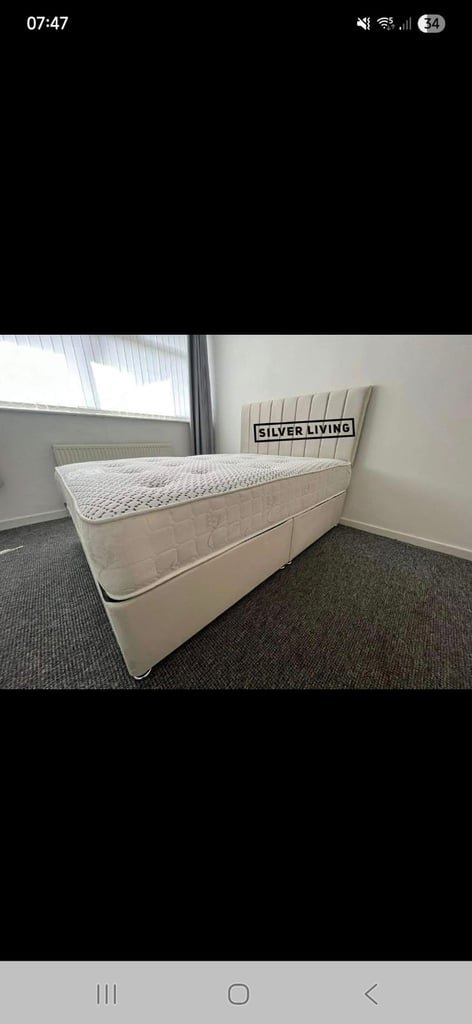 image for Small double bed with mattredd