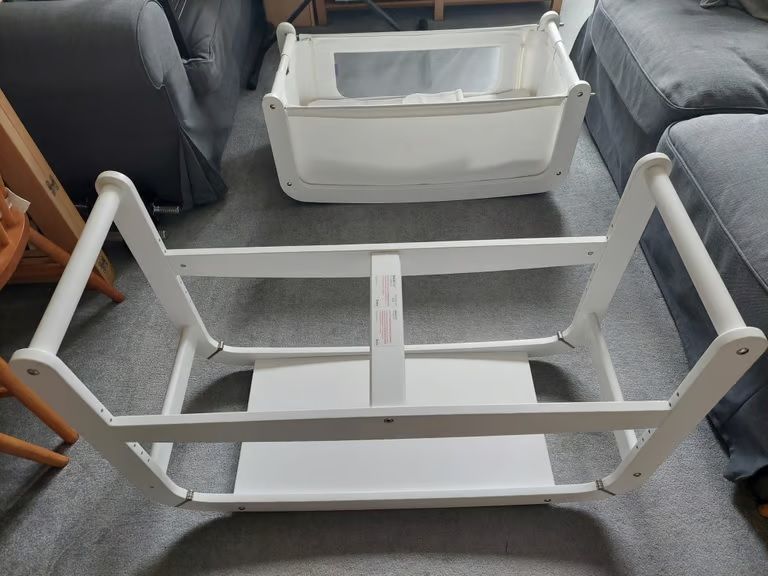 Cot Bed Snuzpod with mattress, SnuzPod2 Natural Crib Mattress & Waterproof Crib Mattress