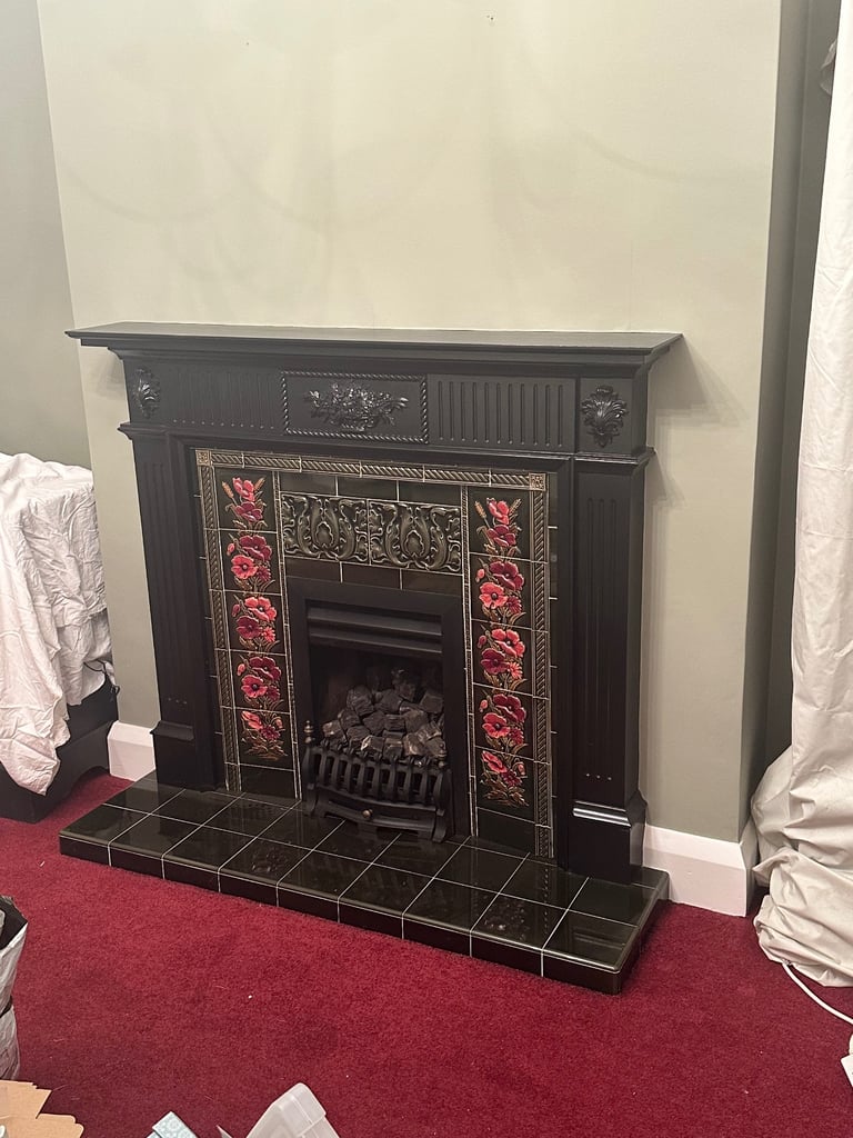image for Fire piece and surround (and vial effect gas fire if wanted)