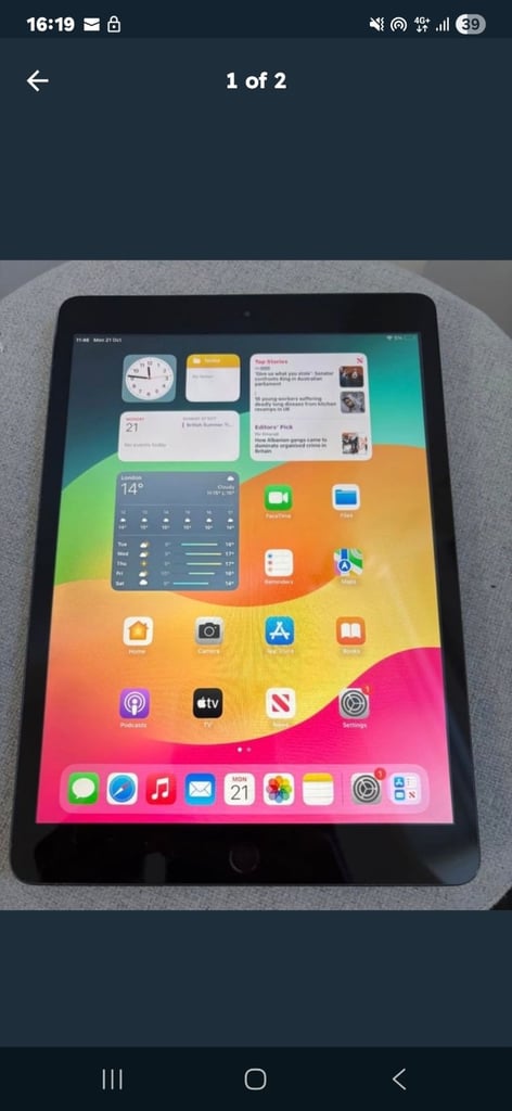 image for Apple ipad 7 128gb 10.2 wifi working genuine sale