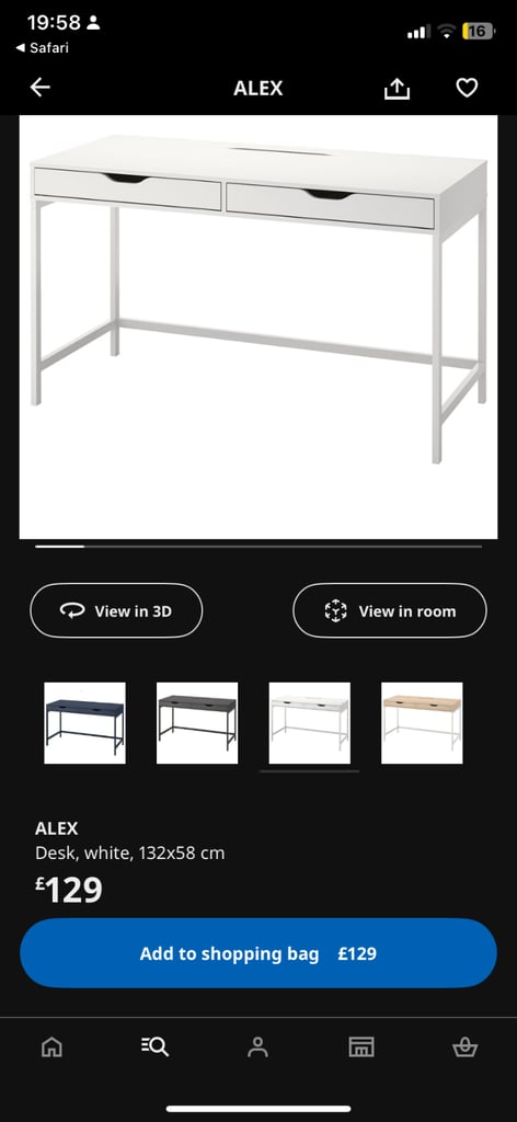 White Ikea Office desk
