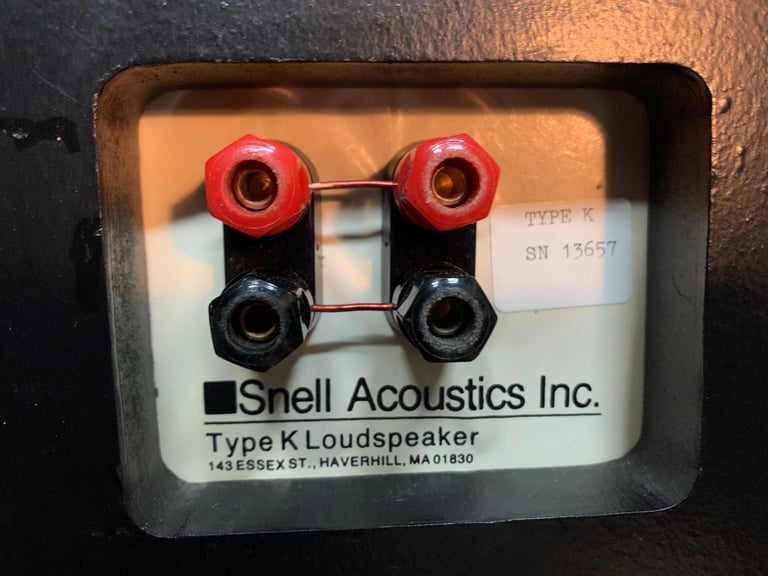 Snell Type K Speakers. Re-foamed and re-capped