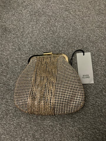 River island store rose gold bag